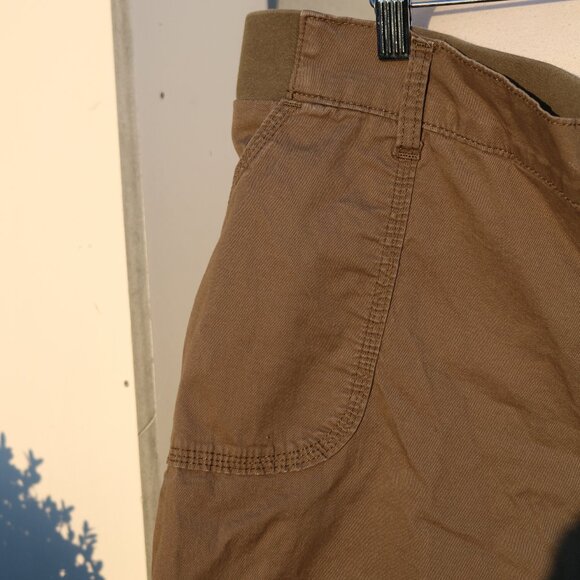 Lee Riders Mocha Brown Midrise Stretch Cotton Back Wide Elastic Waist Sz 22 - Picture 3 of 7